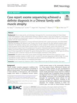 Case Report: Exome Sequencing Achieved a Definite Diagnosis in A