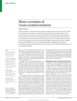 Brain Correlates of Music-Evoked Emotions