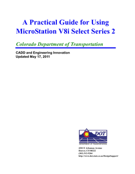 A Practical Guide for Using Microstation V8i Select Series 2