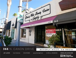 366 N. Canon Drive Beverly Hills, Ca 90210