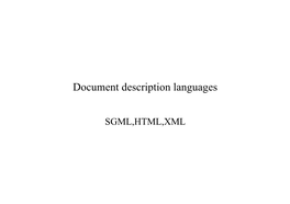 15.Sgml,Html,Xml