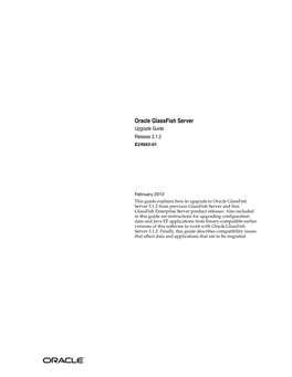 Oracle Glassfish Server Upgrade Guide Release 3.1.2 E24942-01