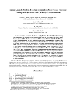 Space Launch System Booster Separation Supersonic Powered Testing with Surface and Oﬀ-Body Measurements