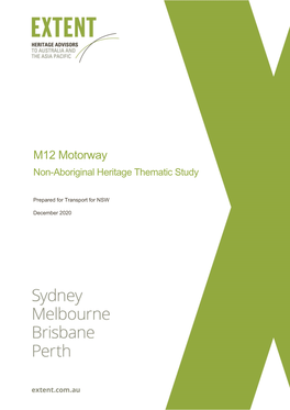 M12 Motorway Non-Aboriginal Heritage Thematic Study