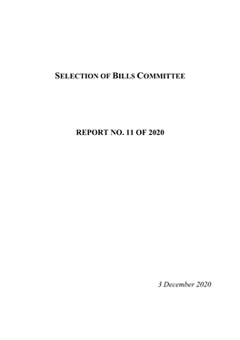 Report No. 11 of 2020