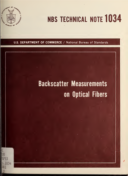 Backscatter Measurements on Optical Fibers