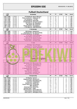 Ergebni Sse 09.09.2016.-11.09.2016