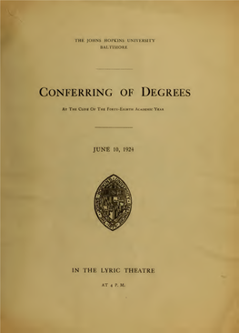 Commencement 1920-1940