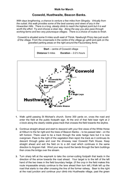 Coxwold, Husthwaite, Beacon Banks