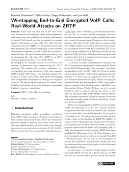 Wiretapping End-To-End Encrypted Voip Calls: Real-World Attacks on ZRTP