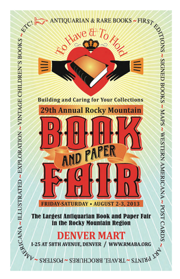 29Th Annual Rocky Mountain Book and Paper Fair