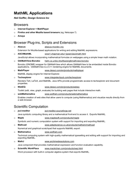 Mathml Applications Neil Soiffer, Design Science Inc