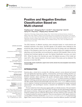 Positive and Negative Emotion Classification Based on Multi-Channel