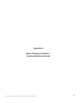 Appendix a Waste Management Regions