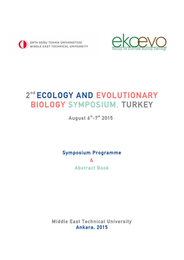 2Nd ECOLOGY and EVOLUTIONARY BIOLOGY SYMPOSIUM, TURKEY