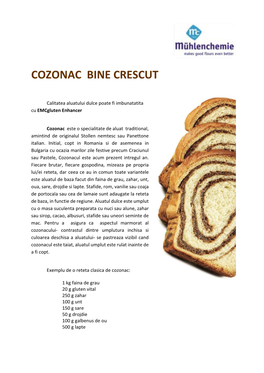 Cozonac Bine Crescut