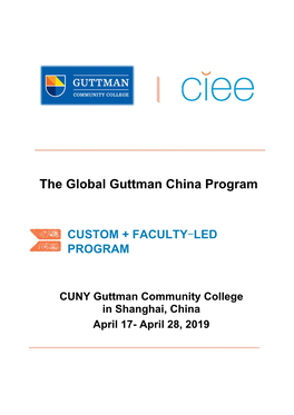 The Global Guttman China Program