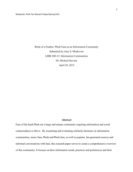 Moskovitz Research Paper