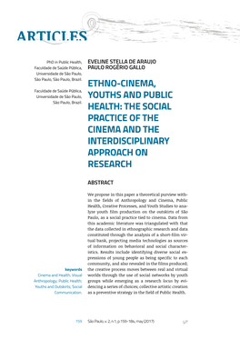 Ethno-Cinema, Youths and Public Health: the Social Practice of The