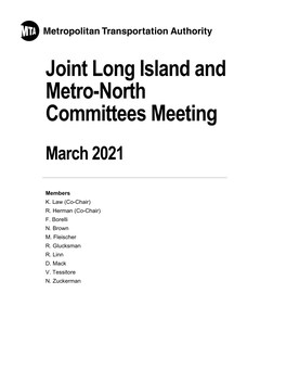 Joint Long Island and Metro-North Committees Meeting