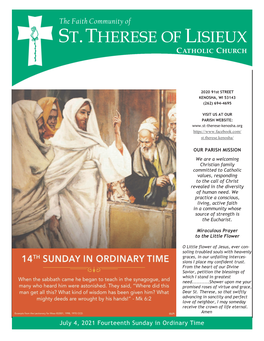St. Therese Parish Bulletin July 4, 2021
