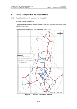 6.4 Future Transportation Development Plan