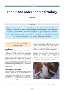 Rabbit and Rodent Ophthalmology