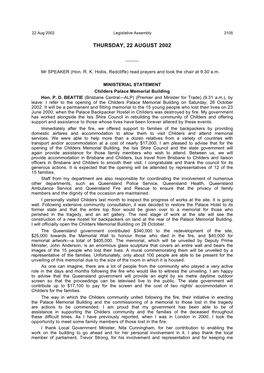 Hansard 22 August 2002