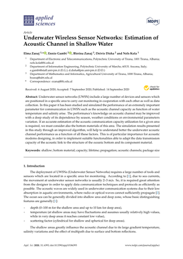 Estimation of Acoustic Channel in Shallow Water