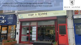 London E10 – 714/714A Lea Bridge Road, Leyton E10 6AW Freehold