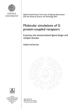 Molecular Simulations of G Protein-Coupled Receptors