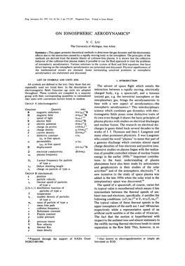 On Ionospheric Aerodynamics*