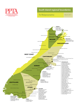 PPTA Regional Boundaries South Island