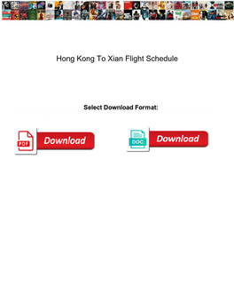 Hong Kong to Xian Flight Schedule