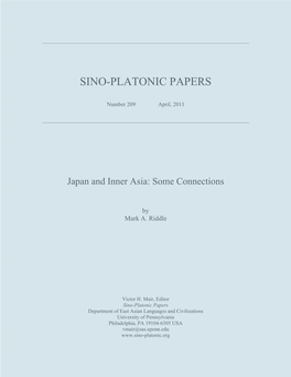 Japan and Inner Asia: Some Connections