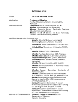 134 Rajendra Prasad D. Profile.Pdf