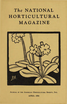 April 1954 the American Horticultural Society, Inc