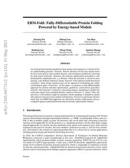 Fully-Differentiable Protein Folding Powered by Energy-Based Models