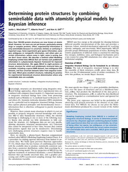 Determining Protein Structures by Combining Semireliable Data with Atomistic Physical Models by Bayesian Inference