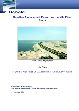 Baseline Assessment Report for the Nile River Basin