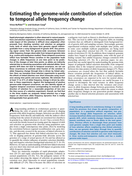 Estimating the Genome-Wide Contribution of Selection to Temporal Allele Frequency Change