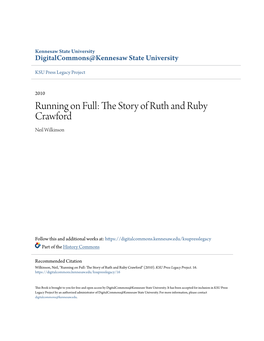 The Story of Ruth and Ruby Crawford Population of 2,383 Divided Roughly Equally by Gender, the Slight Majority of Its Citizens Being Women