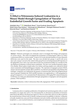 N-Ethyl-N-Nitrosourea Induced Leukaemia in a Mouse Model Through Upregulation of Vascular Endothelial Growth Factor and Evading Apoptosis