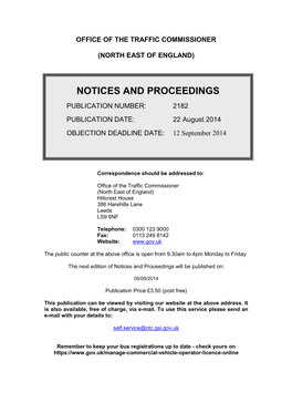 Notices and Proceedings