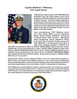 Captain Matthew T. Meilstrup U.S. Coast Guard