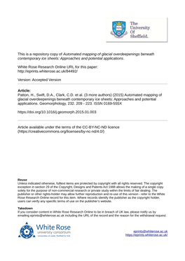 Automated Mapping of Glacial Overdeepenings Beneath Contemporary Ice Sheets: Approaches and Potential Applications