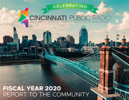 Fiscal Year 2020 Report to the Community Fiscal Year 2020 Report to the Community