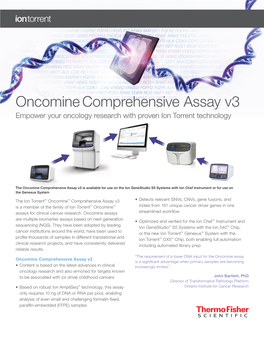 Oncomine Comprehensive Assay V3 Empower Your Oncology Research with Proven Ion Torrent Technology