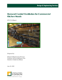 Demand Control Ventilation for Commercial Kitchen Hoods