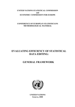 Evaluating Efficiency of Statistical Data Editing